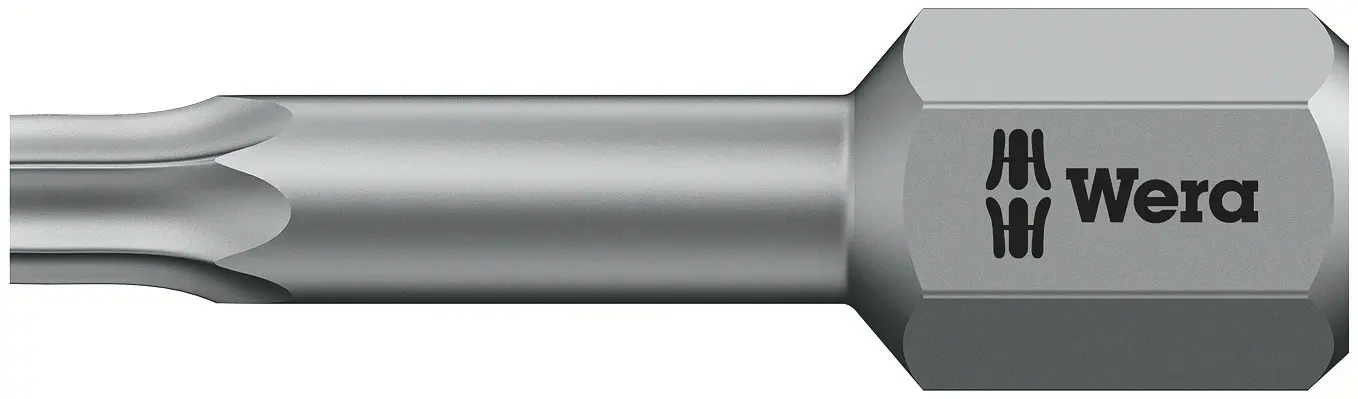 Produktfoto 1 von Wera 6.35 mm T10 Schraubbit, Sechskant, 1-teilig, 25 mm