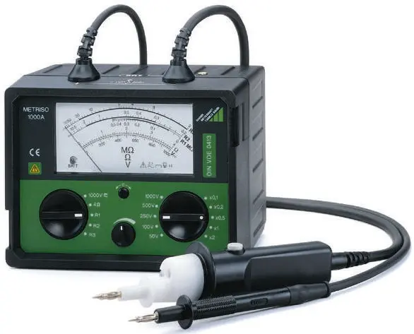 Produktfoto 1 von Gossen Metrawatt METRISO 1000A Isolationsprüfer 50 V, 200mA, 1000 V Isolationsprüfer CAT