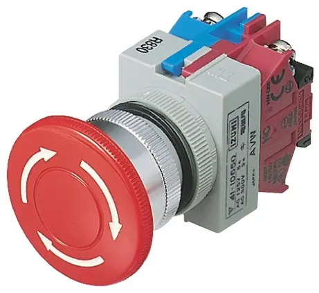 Produktfoto 1 von Idec TW Not-Aus-Drucktaster, Panel, Ø 22 mm, 1 Öffner, Rot IP65, Drehfreigabe