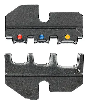 Produktfoto 1 von Knipex 97 Crimp-Matrizensatz Schwarz, 3 Ports, Crimpmatrize