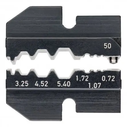 Produktfoto 1 von Knipex 97 Crimp-Matrizensatz Schwarz, 6 Ports, Crimpmatrize