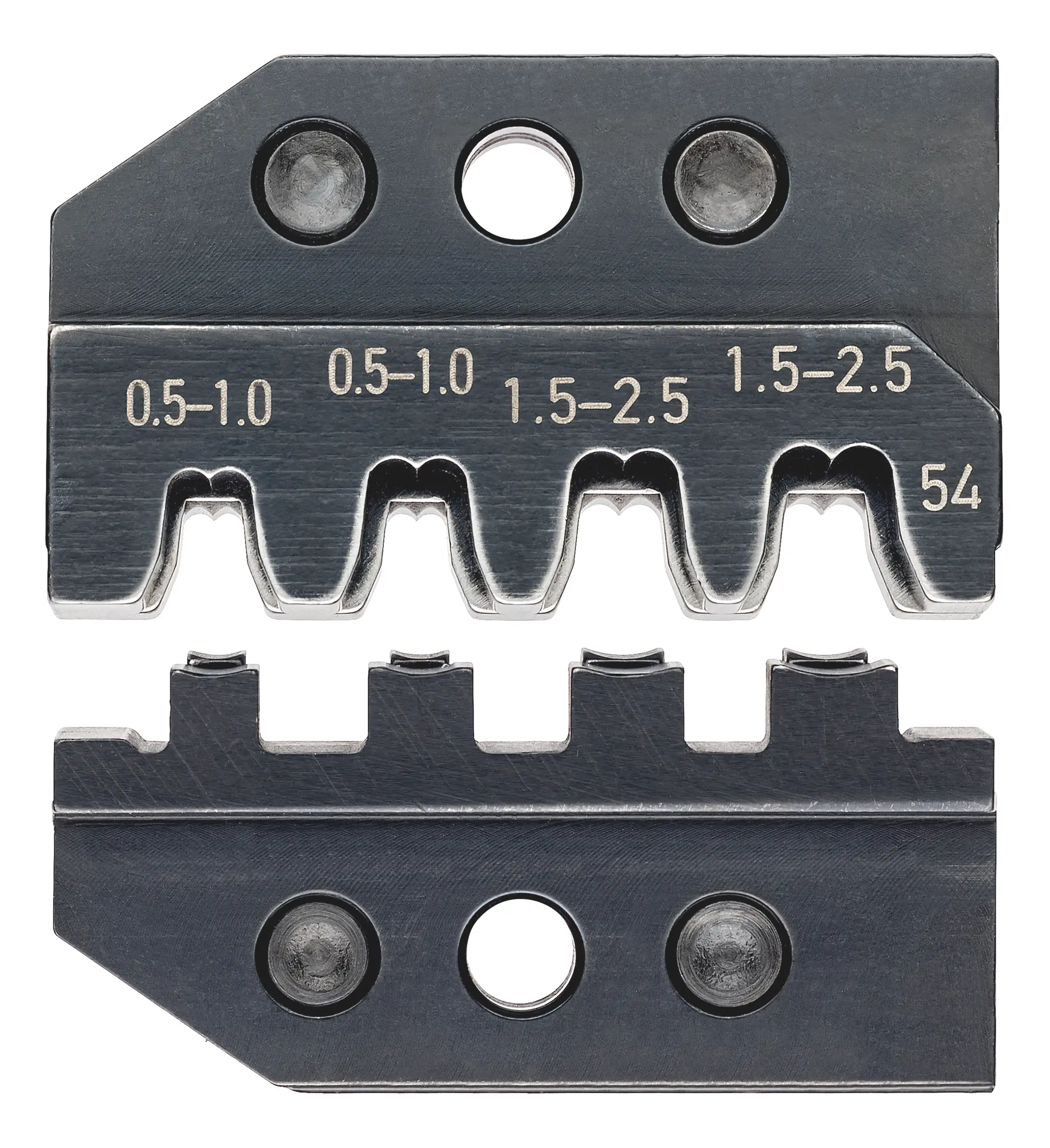 Produktfoto 1 von Knipex 97 Crimp-Matrizensatz Schwarz, 4 Ports, Crimpmatrize
