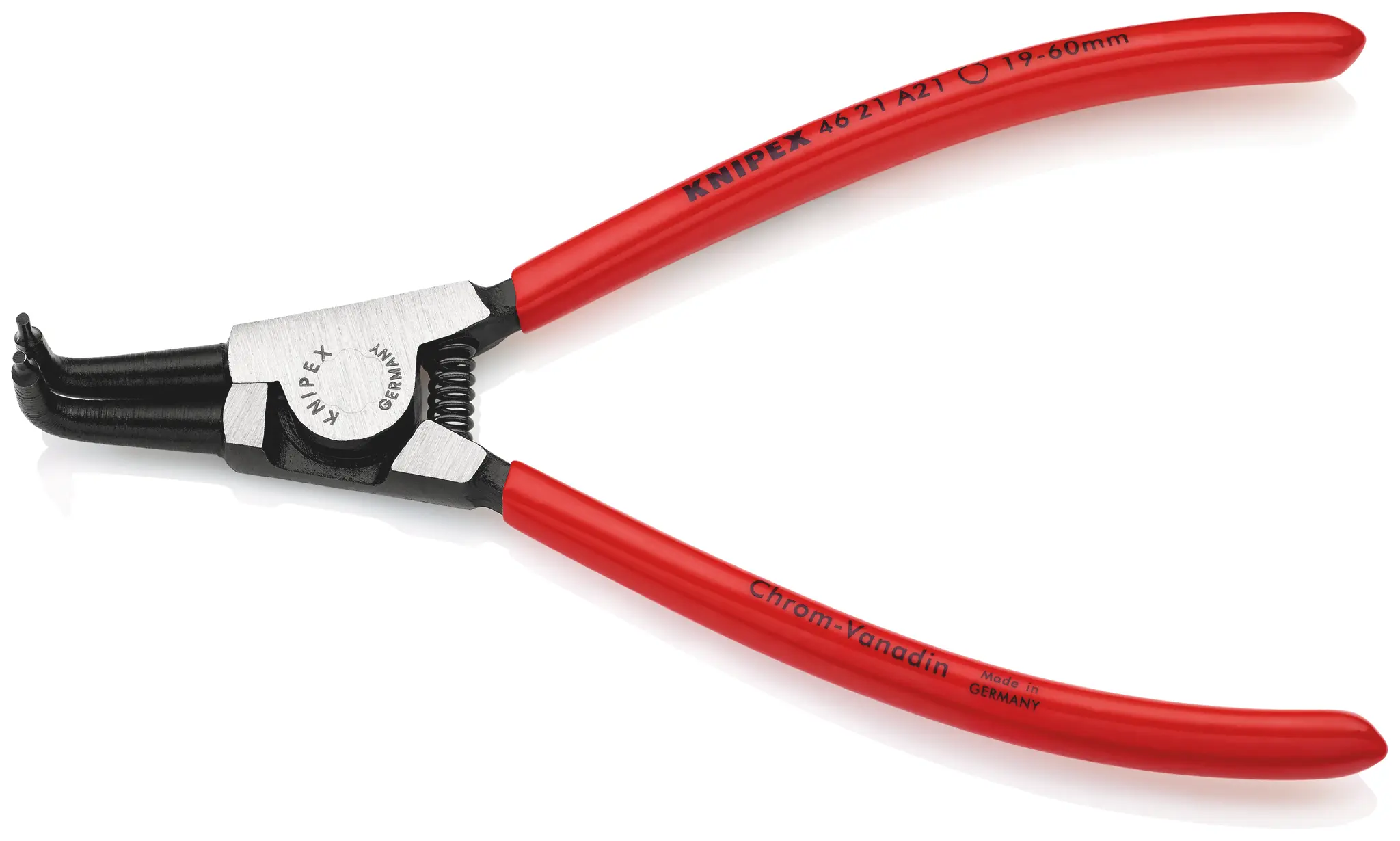 Produktfoto 1 von Knipex Sicherungsringzange Gebogene Spitze 170 mm 19 To 60 mm Schließer (NO)