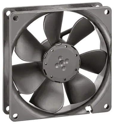 Produktfoto 1 von ebm-papst 3400 N Axiallüfter, Hülse, 12V dc / 2.2 W 183 mA, 2700 U/min, 84 m³/h IP68 92 mm 92mm 25.4 mm