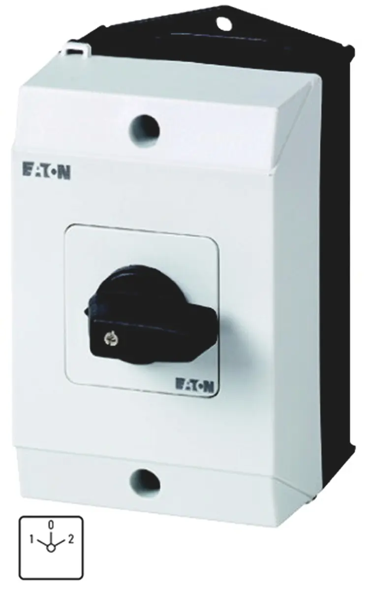 Produktfoto 1 von Eaton T0-1 Trennschalter 1-polig Oberfläche 100A 6.5 kW Schwarz IP65 1-phasig