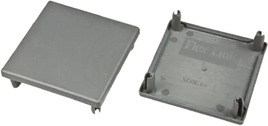 Produktfoto 1 von FlexLink Endkappe, quadratisch Grau, 64 mm, 11 mm