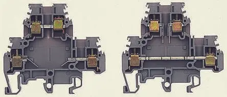 Entrelec SNA Anschlussklemmenblock für Durchkontaktierung 2 Grau, 4mm², 500V ac Schraubbefestigung