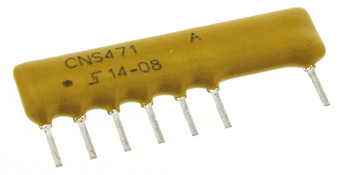 Produktfoto 1 von Vishay Serie CNS 471 Widerstands-Array Spannung/D, 6 x 9 mΩ, 0.6 W 0.1 %, Bauform SIP Stift