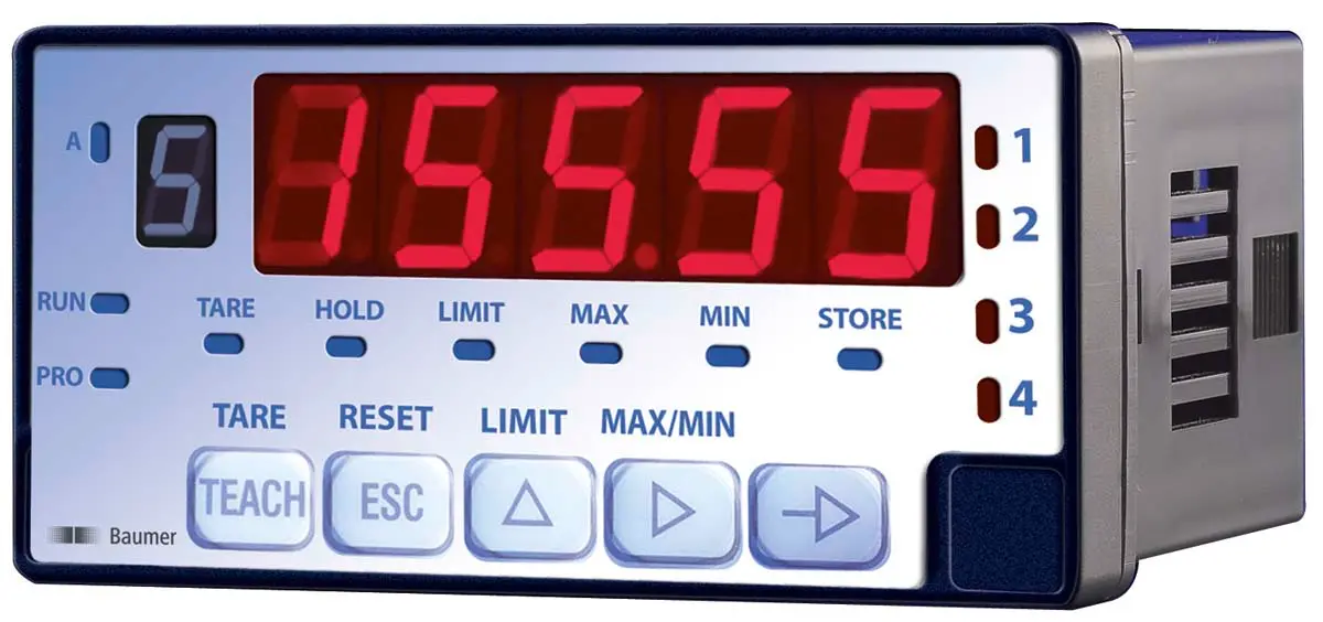 Produktfoto 1 von Baumer PA420 LED Digitales Multifunktionsmessgerät für Strom, Spannung H 93 mm B 45 mm 5-Stellen T. 150 mm 14 mm