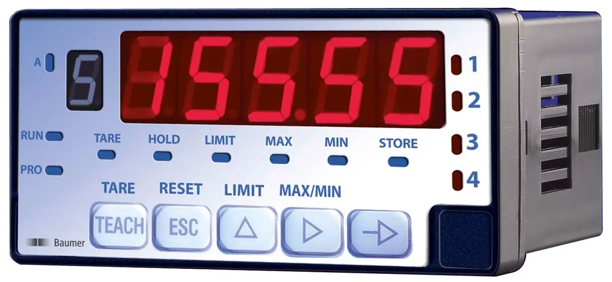 Produktfoto 1 von Baumer PA420 LED Digitales Multifunktionsmessgerät für Strom, Spannung H 93 mm B 45 mm 5-Stellen T. 150 mm 14 mm