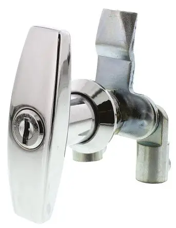 Produktfoto 1 von Steinbach & Vollman Silber Sperrgriff, T-Griff, Zinkdruckguss, Oberfläche Verchromt, 78 mm