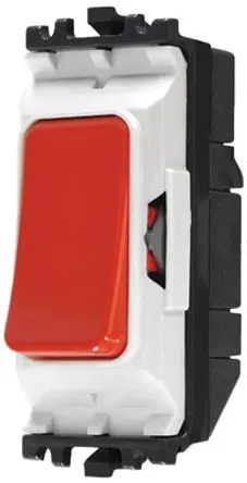 Produktfoto 1 von MK Electric Grid Plus Schaltereinsatz Rot 2-polig 20A 1-Weg 250V