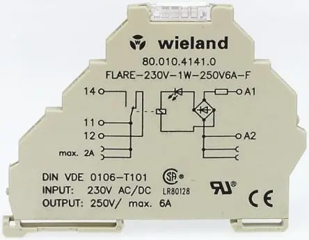 Produktfoto 1 von Wieland Flare DIN-Hutschiene Halbleiterausgang, SPST 53 V 250V / 0.5 A