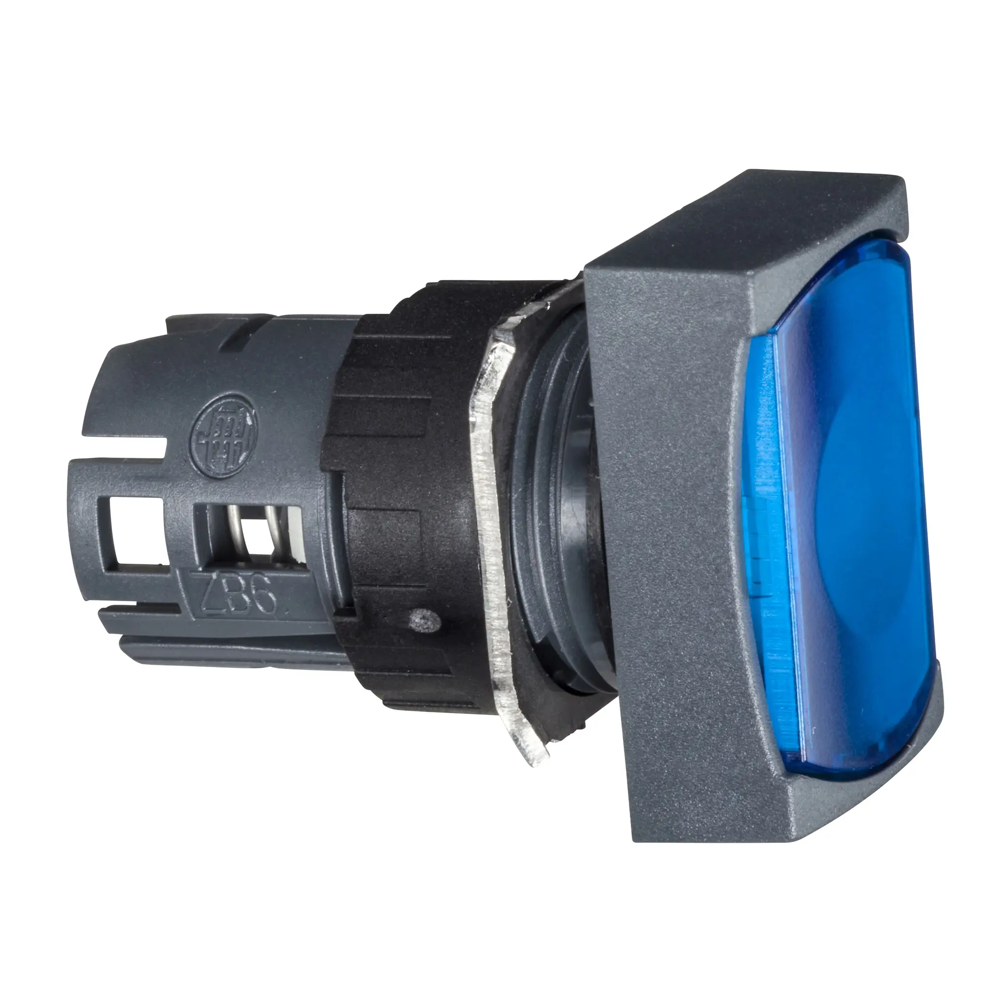 Produktfoto 1 von Schneider Electric Harmony style 6 Drucktastenkopf Ø 16 mm, Blau Federrückstellung Rechteckig Rechteckig Kunststoff,