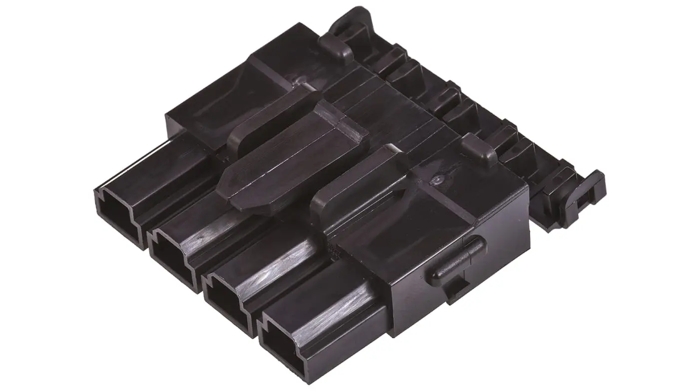 Produktfoto 1 von Molex Mini-Fit Buchse Crimpsteckverbinder-Gehäuse 10 mm, 4-polig / 2-reihig Gerade, Kabel für Mini-Fit Sr.