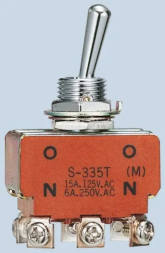 NKK Switches Tafelmontage Kippschalter 1-polig Ein-Aus-Ein, Schraub