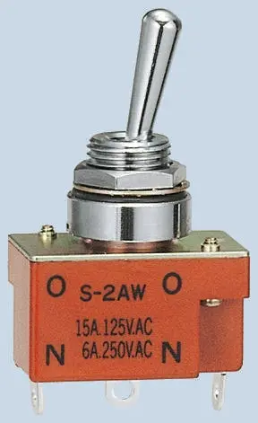 Produktfoto 1 von NKK Switches Panel Kippschalter 1-poliger Umschalter, Nichtrastend, 12 V dc, 250 V ac, 5A, IP67, IP88, Lot