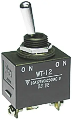 Produktfoto 1 von NKK Switches Panel Kippschalter 1-poliger Umschalter, Rastend, 30 V dc, 250 V ac, 10A, IP67, IP60, Schraube