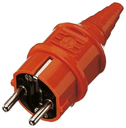 Produktfoto 1 von MENNEKES Netzstecker Kabel 16A, 2+E, Typ F – Deutscher Schuko Thermoplast, 230 V Orange Schraubbefestigung, für
