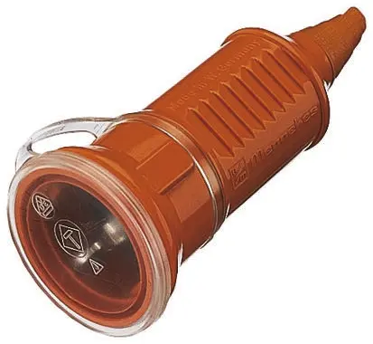 Produktfoto 1 von MENNEKES Netzsteckverbinder Kabel 16A, 2+E, Typ F Thermoplast, 230V Orange Schraubbefestigung, für Europa
