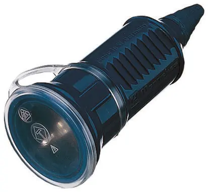 Produktfoto 1 von MENNEKES Netzsteckverbinder Kabel 16A, 2+E, Typ F Thermoplast, 230V Blau Schraubbefestigung, für Europa