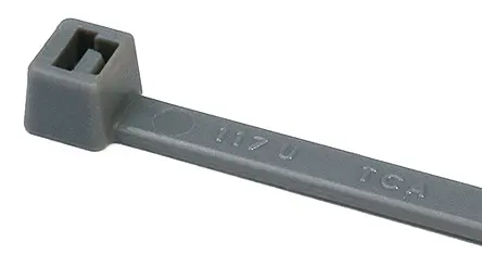Produktfoto 1 von HellermannTyton T80R Nylon 6.6 Kabelbinder Innen gezackt Grau 4.7 mm x 210 mm