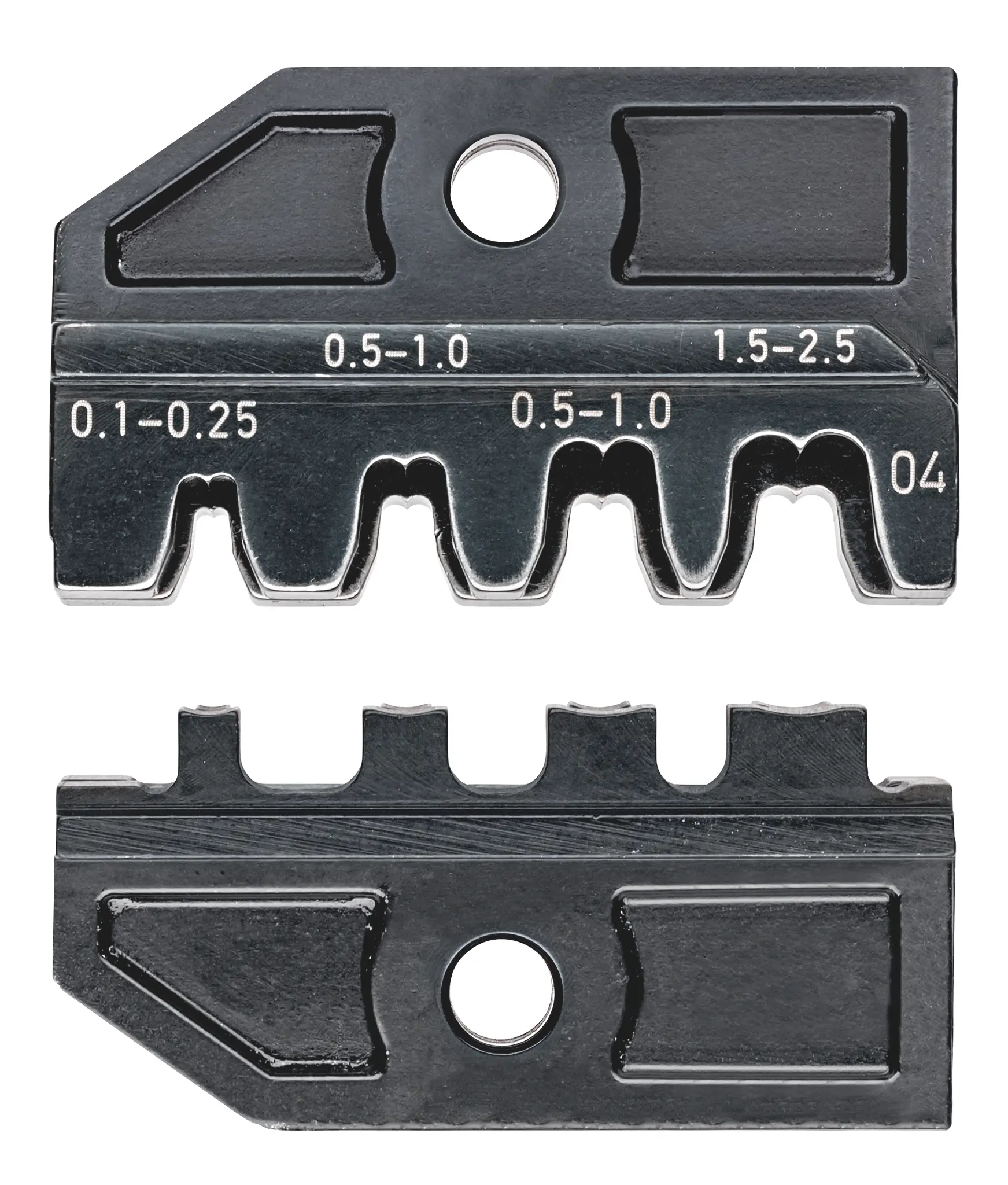 Produktfoto 1 von Knipex 97 Crimp-Matrizensatz Schwarz, 4 Ports, Crimpmatrize
