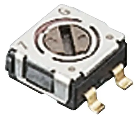 Produktfoto 1 von Nidec Components CS-4 Drehschalter Ein/Aus-Schalter, 1-polig / 100mA Lot, 5 mm x 5mm x 2.3 mm