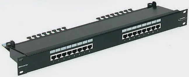 Produktfoto 1 von Brand-Rex GigaPlus Serie RJ-Rangierfeld Cat5e 24 Anschl. RJ45 FTP, 1 U, Schwarz