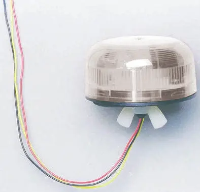 Produktfoto 1 von Klaxon Flashguard QBS Xenon Blinkend Signalleuchte Klar, 12 V dc, 24 V dc, Ø 75mm x 53mm