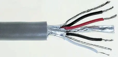 Produktfoto 1 von RS PRO Datenkabel, 2-paarig 0,34 mm² Ø 4.5mm Aluminiumfolie-PET-Band Schirmung PVC isoliert Twisted Pair Grau