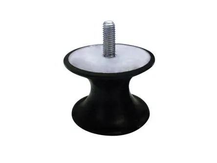 Produktfoto 1 von Paulstra Hutchinson Radiaflex Naturgummi Zylindrisch geformt Gummipuffer, Außen-/Außengewinde Puffer M10 30 daN, Ø 100