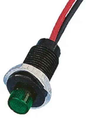 Oxley OXL/CLH/100 Series Grün Tafelmontage-Anzeige, Mit Anschlusslitzen 230V ac 10.2 mm, IP66