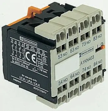 Produktfoto 1 von Schneider Electric TeSys K Hilfskontakt 4-polig Federanschlussklemme, 1 Schließer, 3 Öffner mit Federanschlussklemme