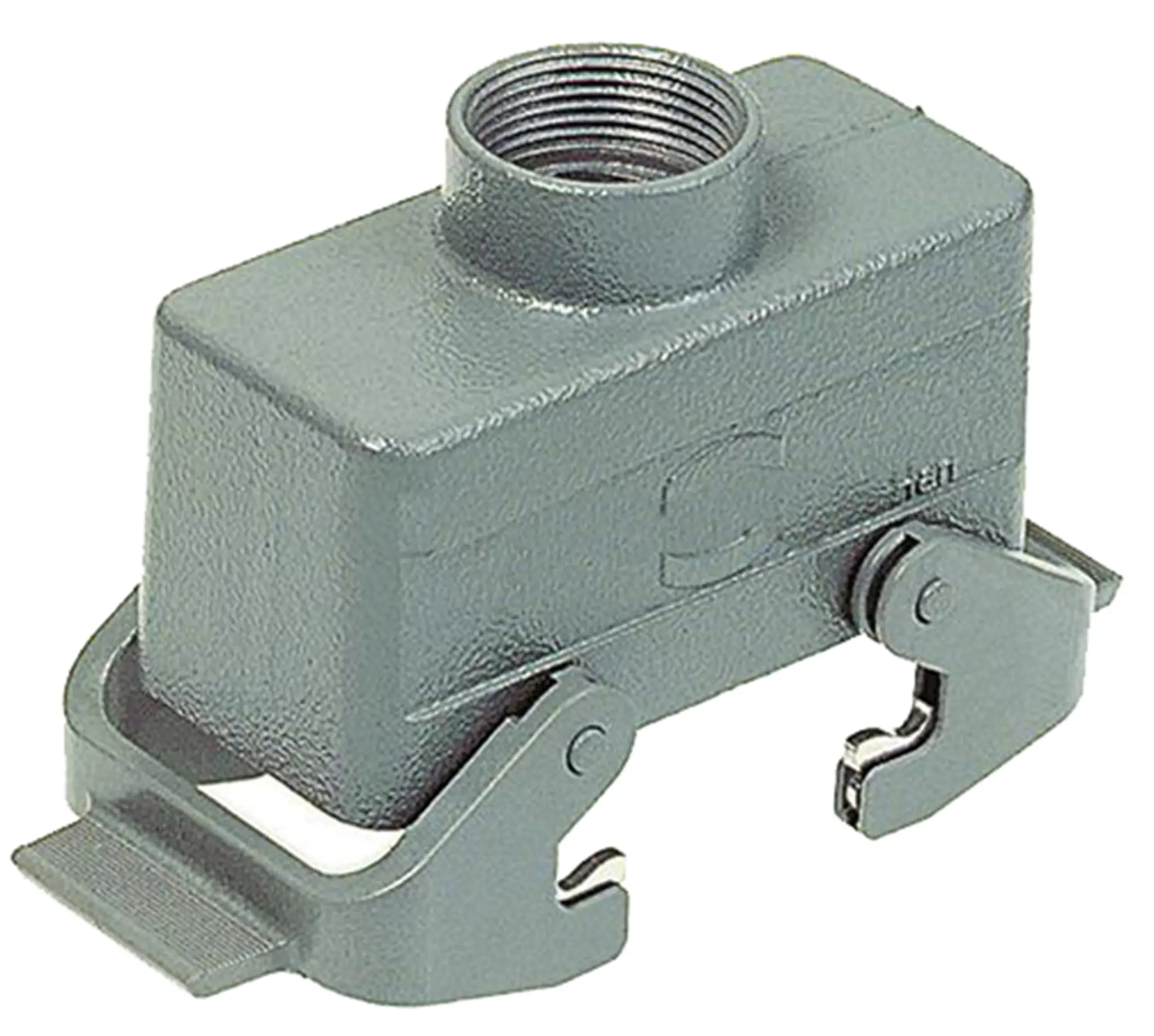 HARTING Han B Kappe für robusten Stromversorgungsstecker 2 Hebel 2, Anschlusshaube 24B Steckverbinderkappe, IP65, IP66,
