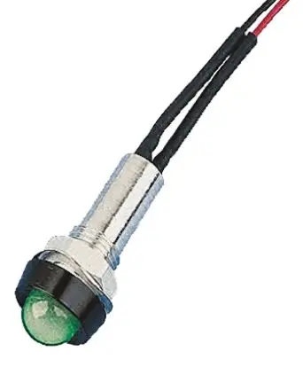 Oxley STR/LH/8/AC Series Grün Tafelmontage-Anzeige, Mit Anschlusslitzen 8 mm, IP67