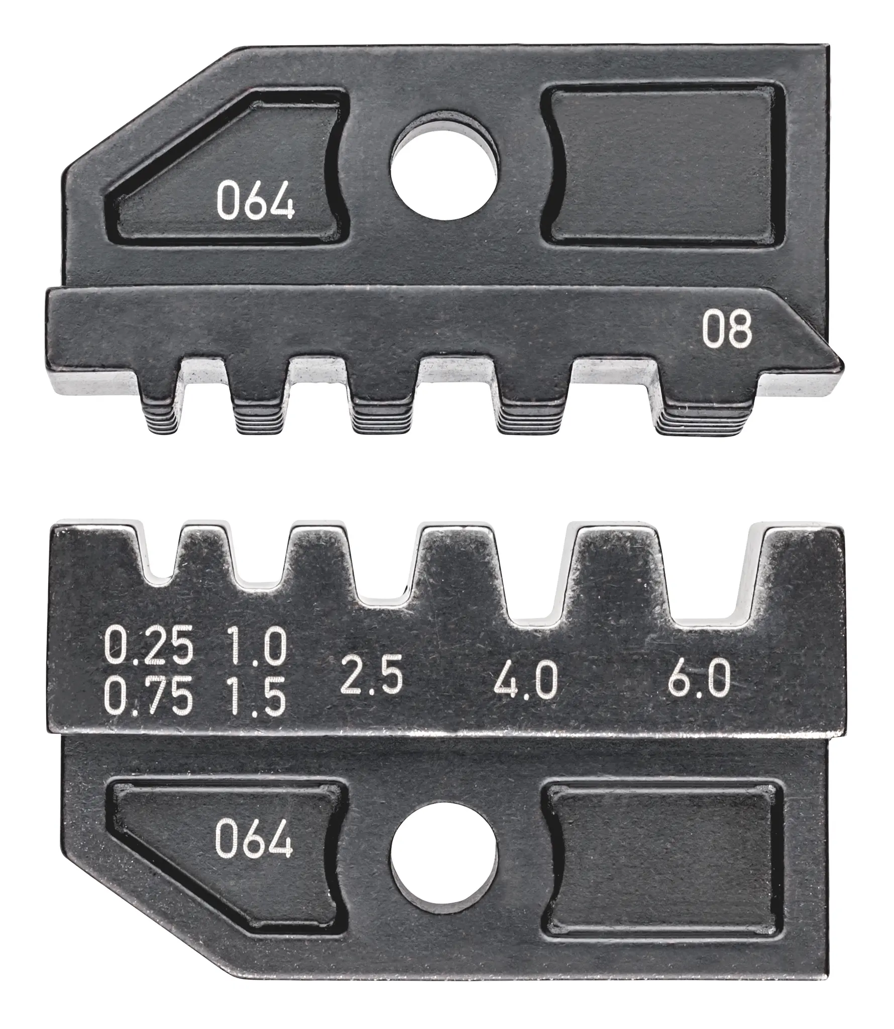 Produktfoto 1 von Knipex 97 Crimp-Matrizensatz Schwarz, 5 Ports, Crimpmatrize