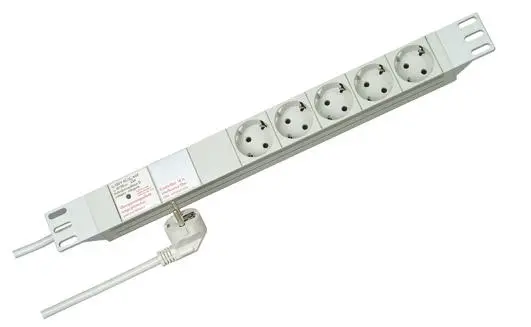 Produktfoto 1 von Kopp Verlängerungskabel, 2 m, 5-fach Überspannungsschutz, Typ F IP54, IP44, IP40 230 V ac