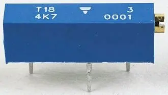 Vishay T18 15-Gang Durchsteckmontage Trimm-Potentiometer, Seitliche Einstellung, 20 kΩ, 10 %, 0.75 W, Stift, L. 19 mm