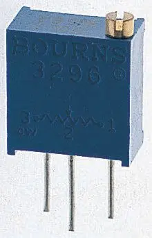 Bourns 3296 25-Gang Durchsteckmontage Trimm-Potentiometer, Einstellung von oben, 100 Ω, 10 %, 0.5 W, Stift, L. 9.53 mm