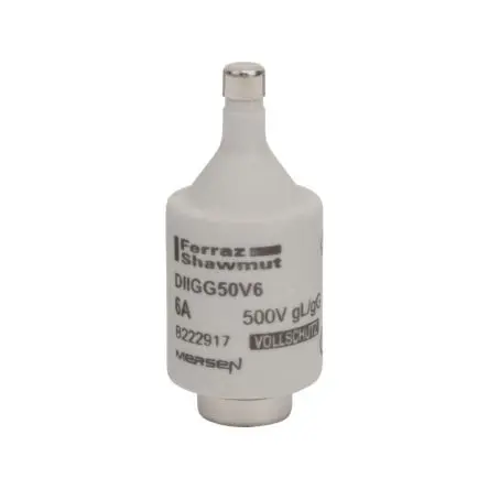 Mersen DIAZED-Sicherung, Typ D2, 6A, 500V, 50 kA, E27 Gewinde