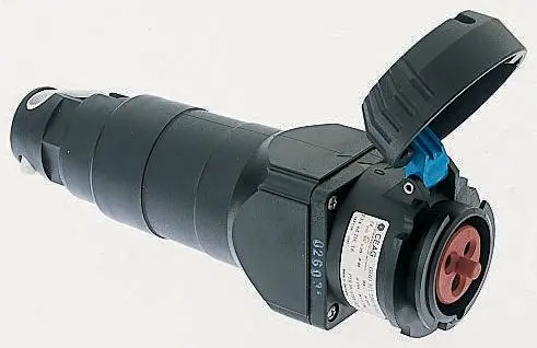 Produktfoto 1 von Eaton GHG Stromversorgungssteckverbinder in robuster Ausführung Schwarz, 415V / 32A, Kabel IP54, IP66