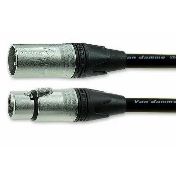 Produktfoto 1 von Van Damme Stecker XLR-Kabel XLR3 Buchse XLR3 2 m Schwarz