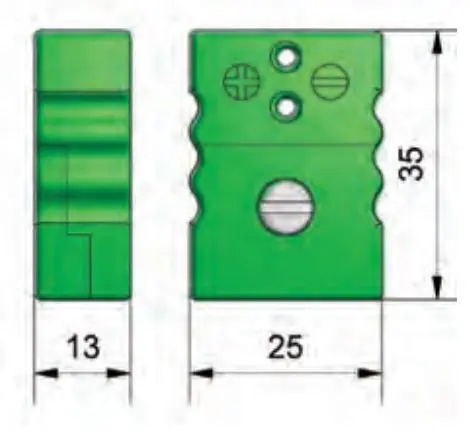 Produktfoto 1 von Reckmann Miniatur Thermoelement-Steckverbinder Steckbuchse, Buchse für Thermoelement Typ J