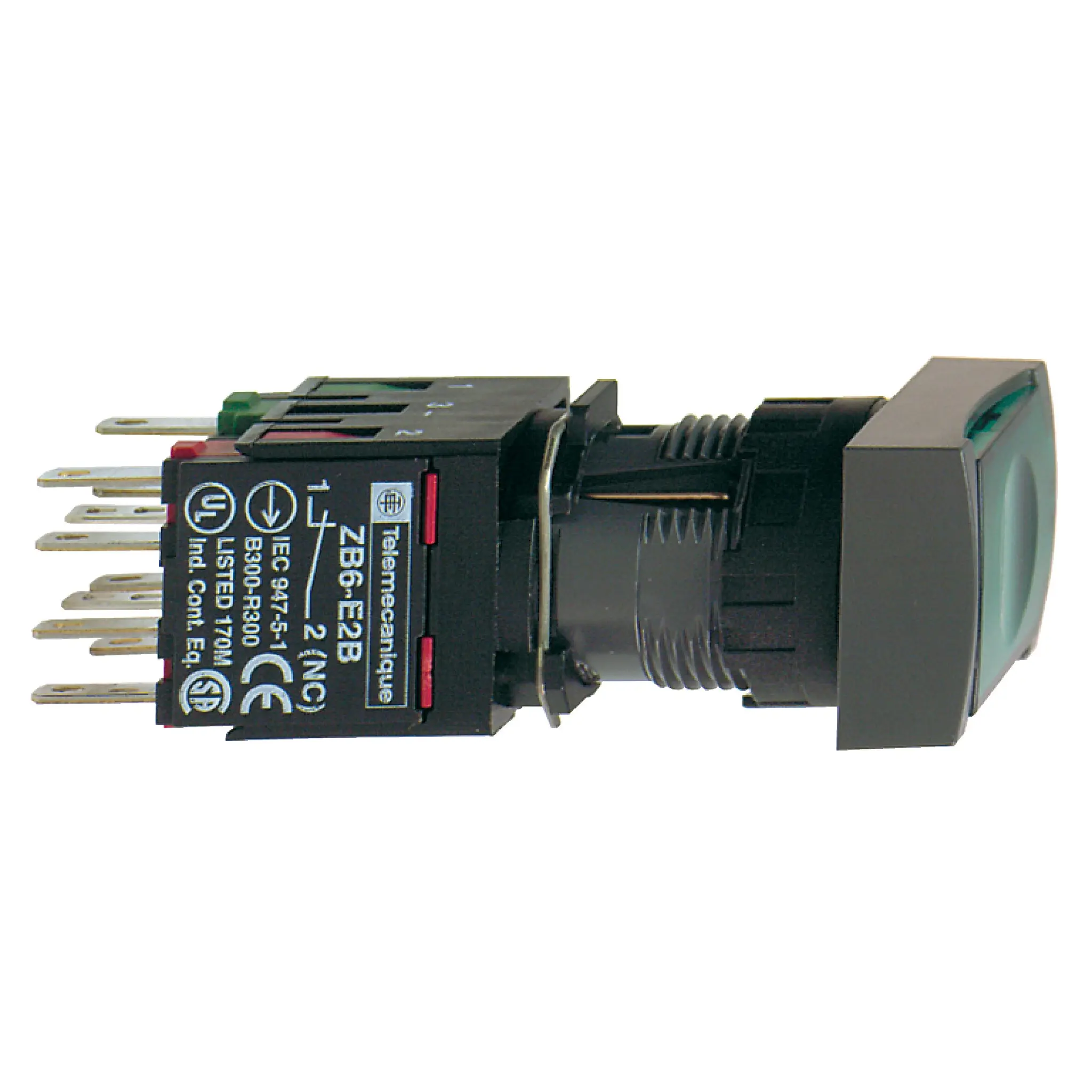 Produktfoto 1 von Schneider Electric Harmony Druckschalter Grün Beleuchtet Rastend Panel Ø 16 mm, SPST, IP65
