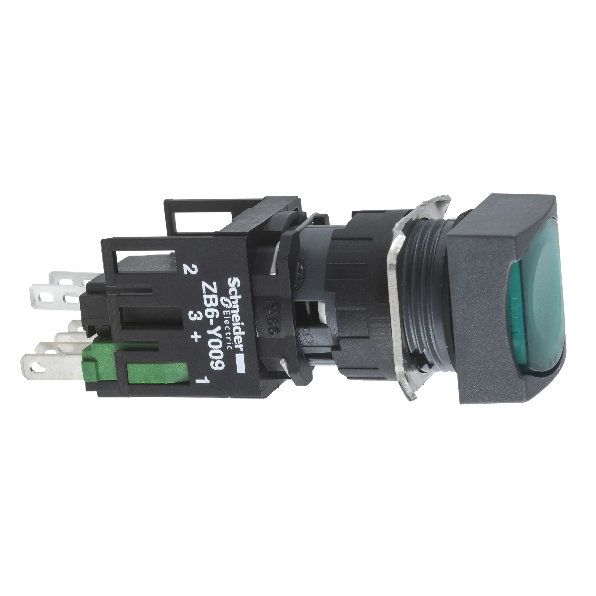 Produktfoto 1 von Schneider Electric Harmony Druckschalter Grün Beleuchtet Rastend Panel Ø 16 mm, SPST, IP65