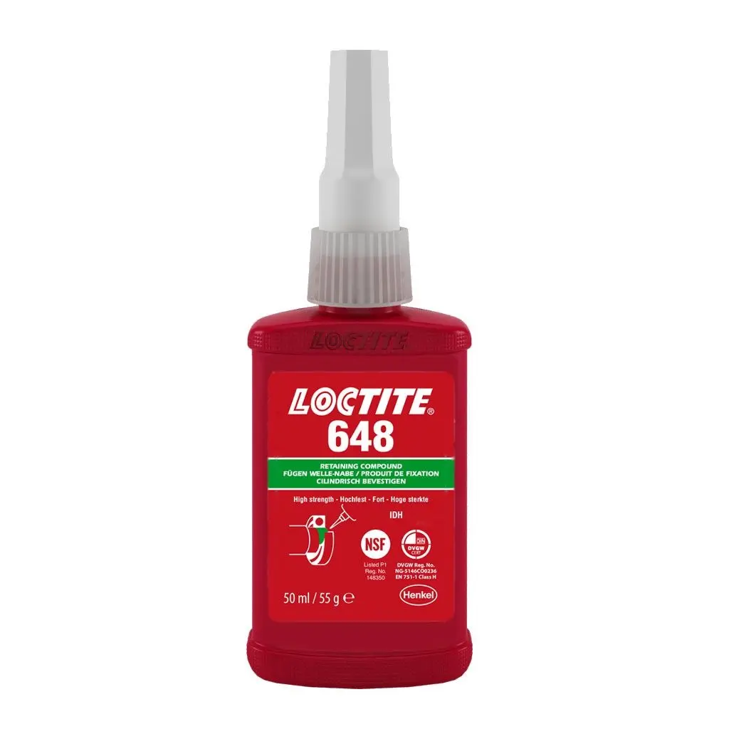 Loctite Loctite 648 Fügeklebstoff, Hoch Flüssig Grün Urethanmethacrylat, Flasche 50 ml, 175 °C, -55 °C