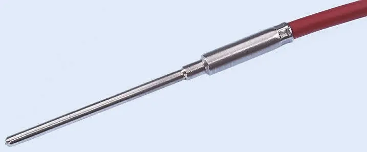 Produktfoto 1 von Electrotherm PT100 Sensorelement Widerstandsthermometer Ø 3mm x 50mm, -50°C → +400°C, 2.5m Leitung