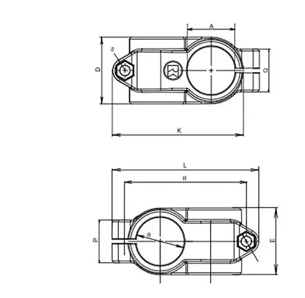 Produktfoto 1 von Rose+Krieger Verbindungskomponente, Kreuz-Klemmverbinder, Rundrohr für 25.5 mm, M10 18.1 mm, L. 20 mm passend für 18 mm