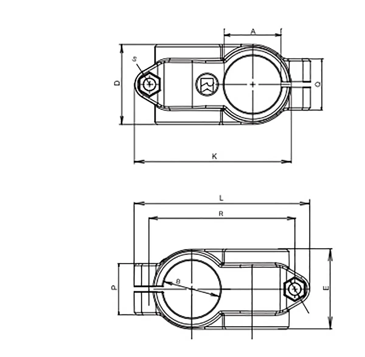 Produktfoto 1 von Rose+Krieger Verbindungskomponente, Kreuz-Klemmverbinder, Rundrohr für 25.5 mm, M6 16.1 mm, L. 20 mm passend für 16 mm